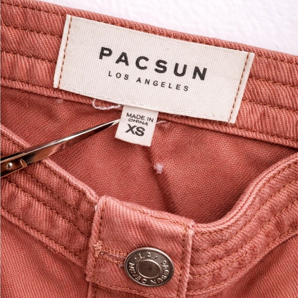 PacSun Rust Button-Front Mini Dress - Picture 2 of 4